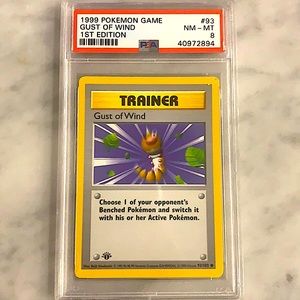 1999 PSA8 Pokemon Game Gust of Wind 1st Edition